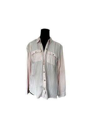 Eddie Bauer Pale Pink Button-Front Shirt